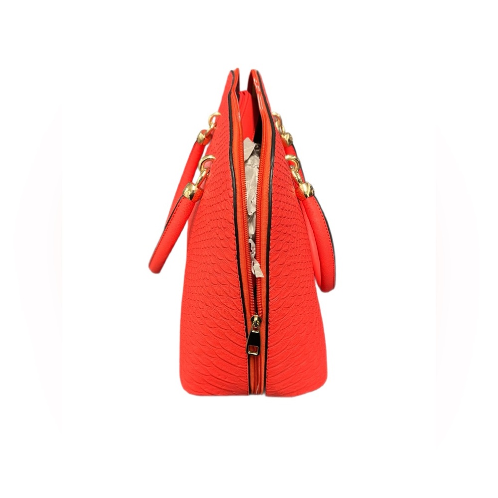 JUST FAB IAN SATCHEL - CORAL (NEW WITH TAGS) - Picture 3 of 5